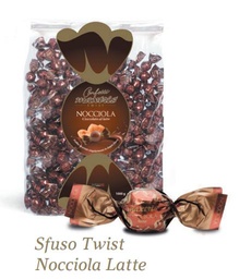 [CTBAGNOCL] PRALINE DI CIOCCOLATO AL LATTE MAXTRIS BUSTA TWIST NOCCIOLA 1KG X 4CF X CT